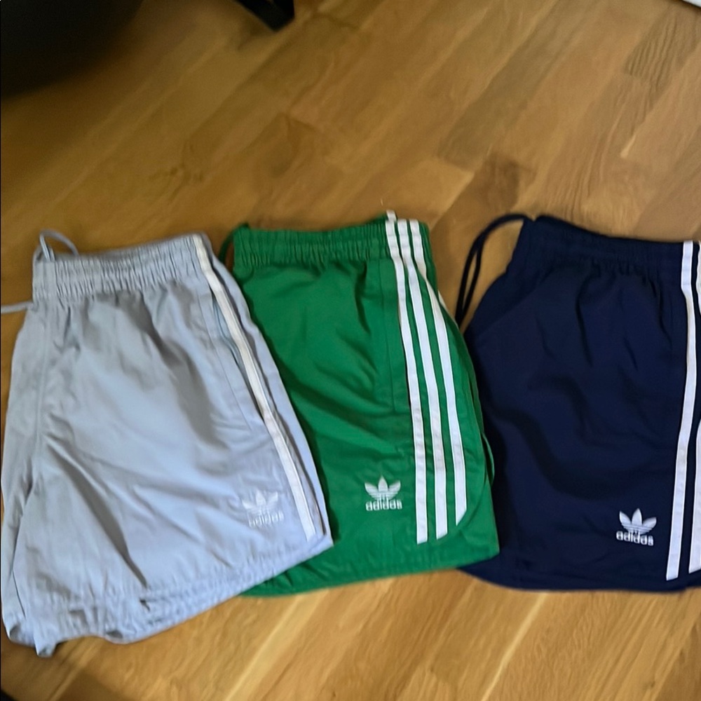 Adidas Men's Shorts Set in Gray, Green, and Navy